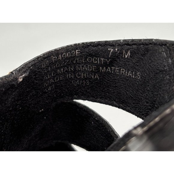 Rialto Velocity Open Toe Slip On Clogs Comfort Sandals Croc Print Black 7.5 M - Picture 6 of 6